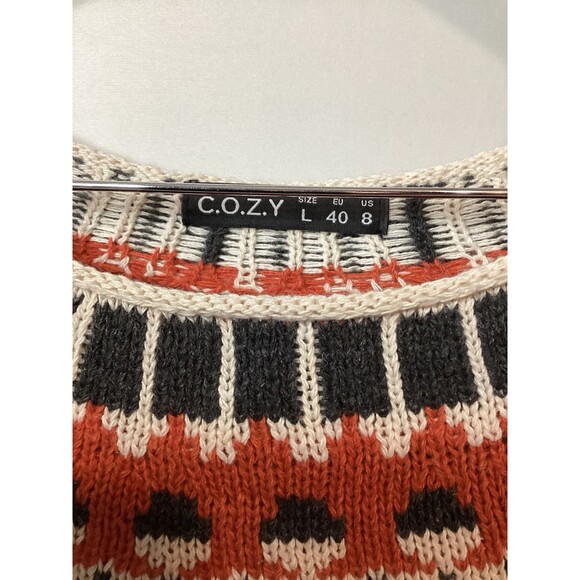 Cozy Women’s Orange Sweater‎ Size Large - Picture 2 of 9